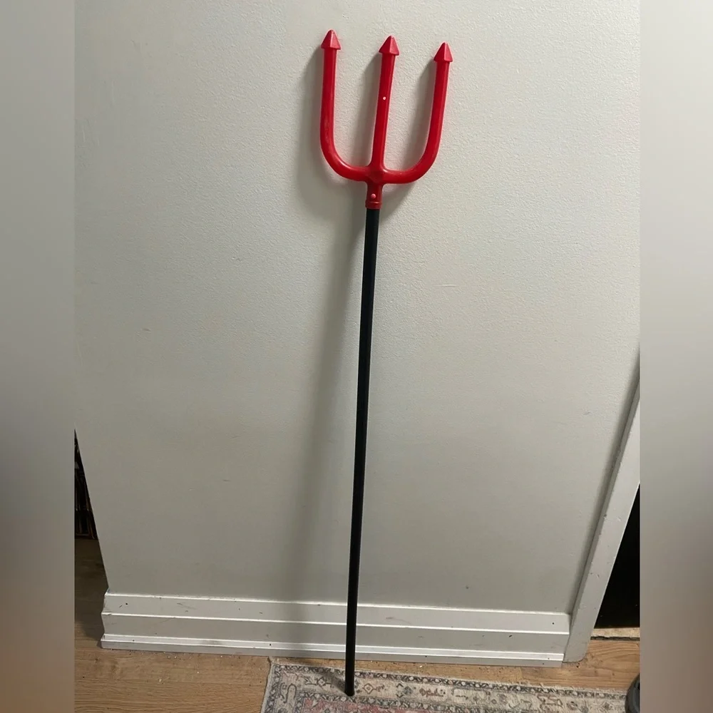 47” Red Devil Trident – Halloween Prop - Picture 2 of 5